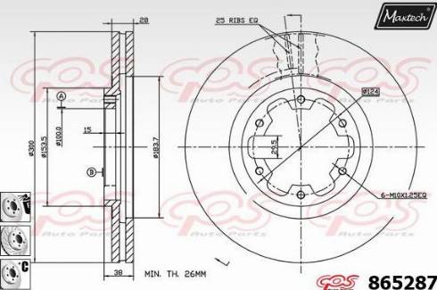 Maxtech 865287.6880 - Brake Disc autospares.lv