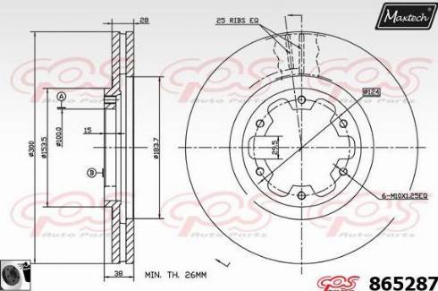 Maxtech 865287.0060 - Brake Disc autospares.lv