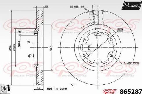 Maxtech 865287.0080 - Brake Disc autospares.lv