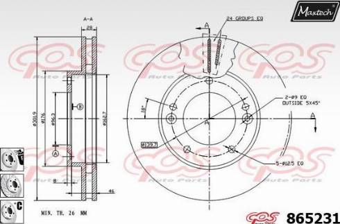 Maxtech 865231.6880 - Brake Disc autospares.lv