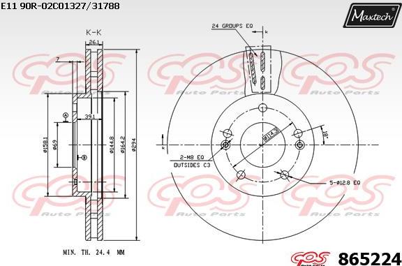 Maxtech 865231 - Brake Disc autospares.lv