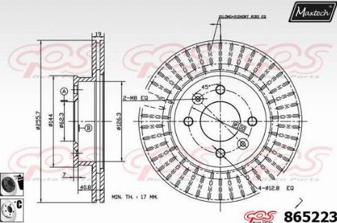 Maxtech 865223.6060 - Brake Disc autospares.lv