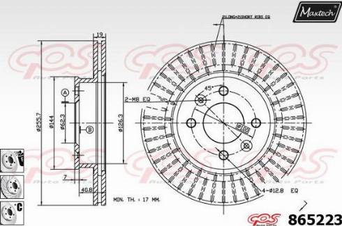 Maxtech 865223.6880 - Brake Disc autospares.lv