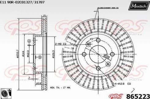 Maxtech 865223.0060 - Brake Disc autospares.lv