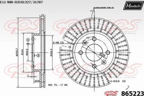 Maxtech 865223.0000 - Brake Disc autospares.lv