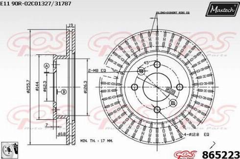 Maxtech 865223.0080 - Brake Disc autospares.lv