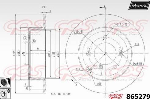 Maxtech 865279.6060 - Brake Disc autospares.lv