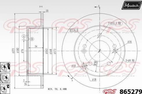 Maxtech 865279.6980 - Brake Disc autospares.lv