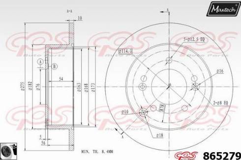 Maxtech 865279.0060 - Brake Disc autospares.lv