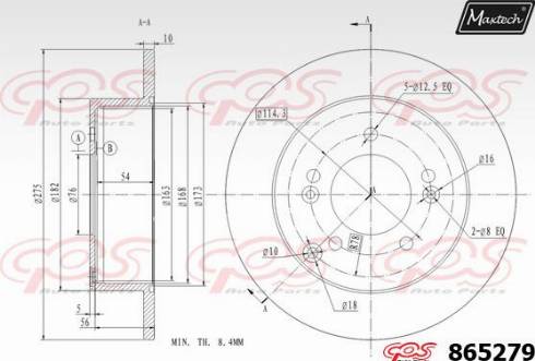 Maxtech 865279.0000 - Brake Disc autospares.lv