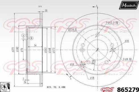 Maxtech 865279.0080 - Brake Disc autospares.lv