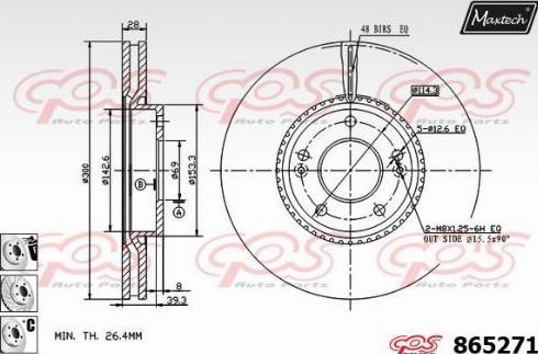 Maxtech 865271.6980 - Brake Disc autospares.lv