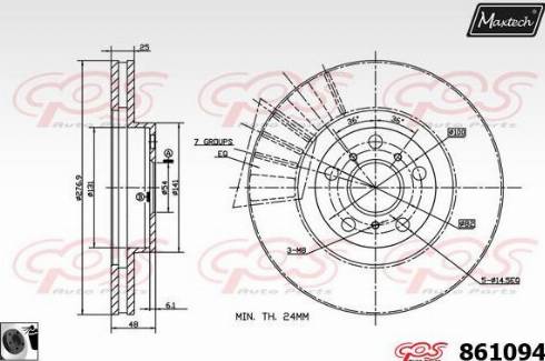 Maxtech 861094.0060 - Brake Disc autospares.lv