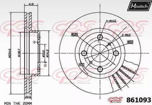 Maxtech 861093.6980 - Brake Disc autospares.lv