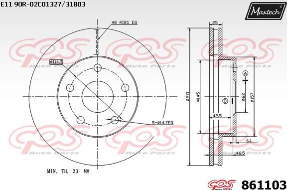 Maxtech 861092 - Brake Disc autospares.lv