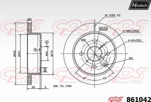 Maxtech 861042.0000 - Brake Disc autospares.lv