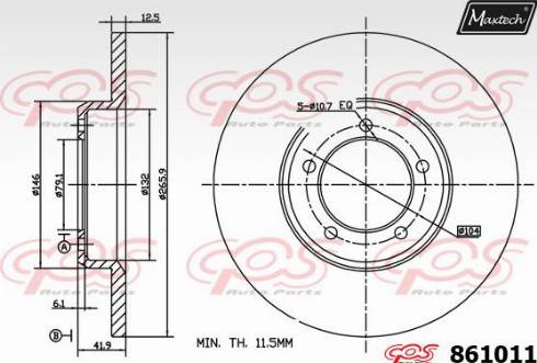 Maxtech 861011.0000 - Brake Disc autospares.lv