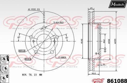 Maxtech 861088.6980 - Brake Disc autospares.lv