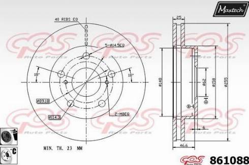 Maxtech 861088.6060 - Brake Disc autospares.lv