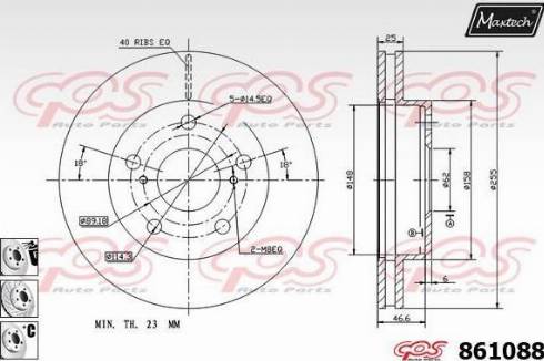 Maxtech 861088.6880 - Brake Disc autospares.lv