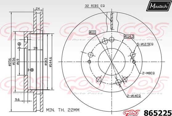 Maxtech 861038 - Brake Disc autospares.lv