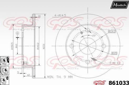 Maxtech 861033.6980 - Brake Disc autospares.lv