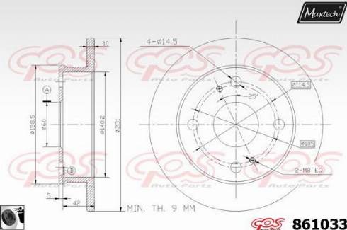 Maxtech 861033.0060 - Brake Disc autospares.lv