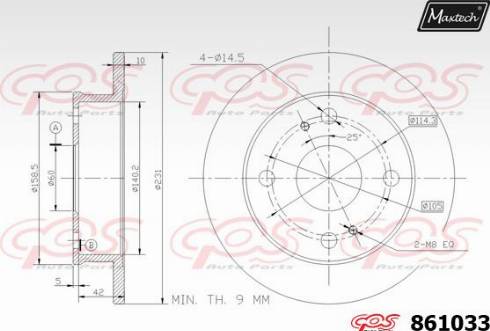 Maxtech 861033.0000 - Brake Disc autospares.lv