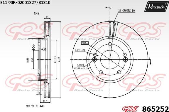 Maxtech 861037 - Brake Disc autospares.lv