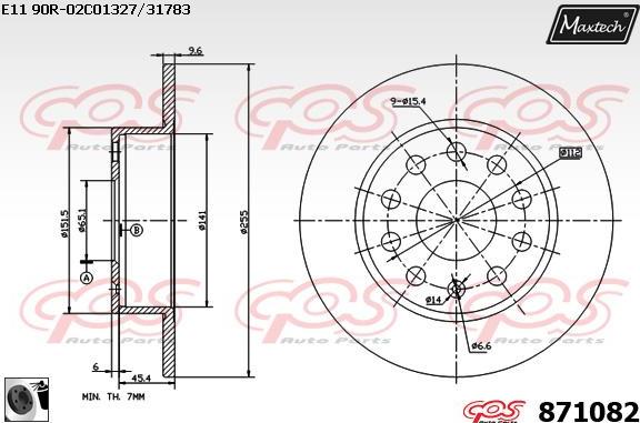 Maxtech 861024 - Brake Disc autospares.lv