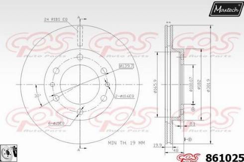 Maxtech 861025.0080 - Brake Disc autospares.lv