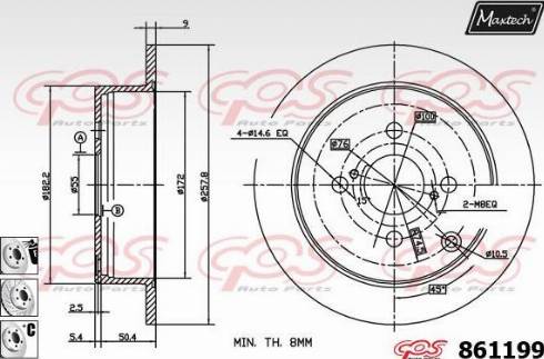 Maxtech 861199.6880 - Brake Disc autospares.lv