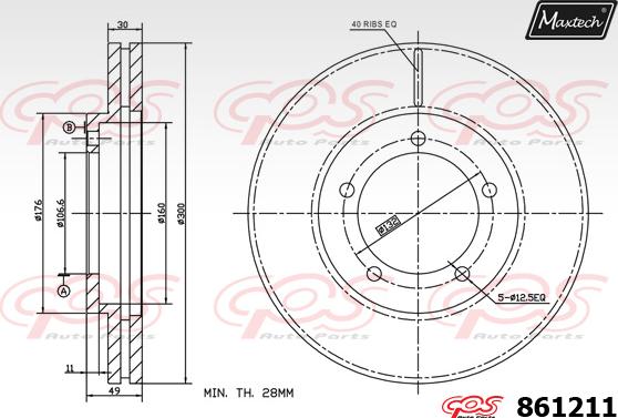 Maxtech 861199 - Brake Disc autospares.lv