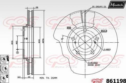 Maxtech 861198.6980 - Brake Disc autospares.lv