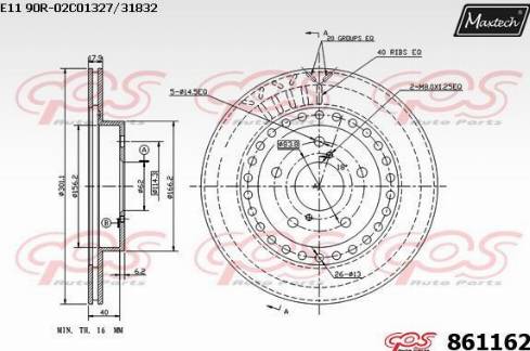 Maxtech 861162.0000 - Brake Disc autospares.lv