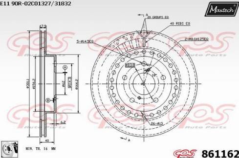 Maxtech 861162.0080 - Brake Disc autospares.lv