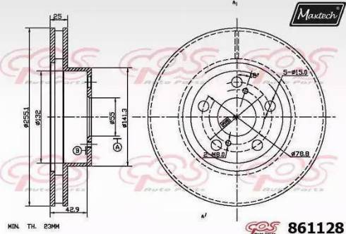 Maxtech 861128.6880 - Brake Disc autospares.lv