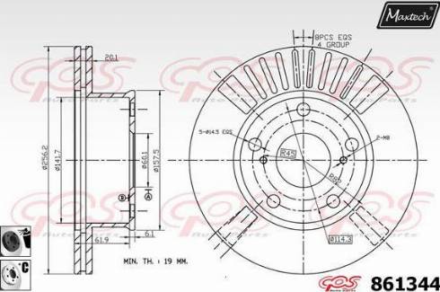 Maxtech 861344.6060 - Brake Disc autospares.lv