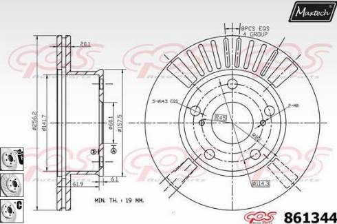 Maxtech 861344.6880 - Brake Disc autospares.lv