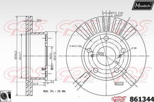 Maxtech 861344.0060 - Brake Disc autospares.lv