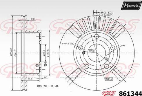 Maxtech 861344.0000 - Brake Disc autospares.lv