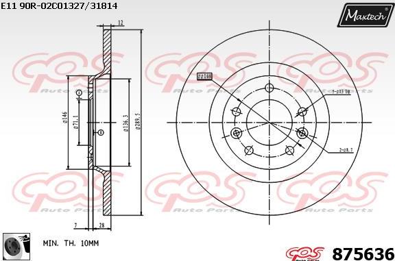 Maxtech 861344 - Brake Disc autospares.lv