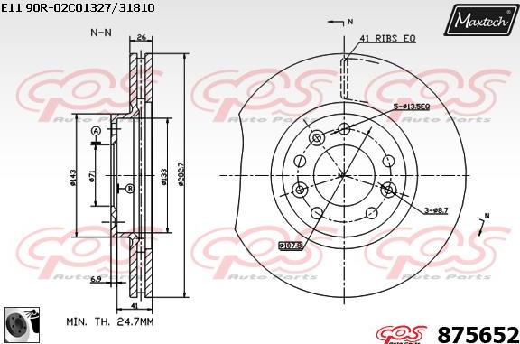 Maxtech 861353 - Brake Disc autospares.lv