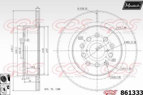 Maxtech 861333.6060 - Brake Disc autospares.lv