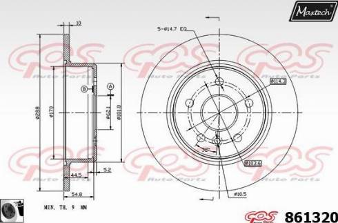 Maxtech 861320.0060 - Brake Disc autospares.lv