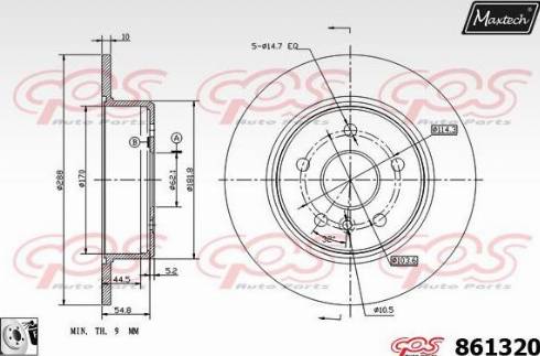 Maxtech 861320.0080 - Brake Disc autospares.lv