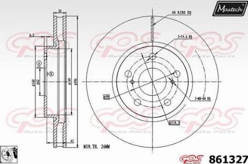 Maxtech 861327.0080 - Brake Disc autospares.lv