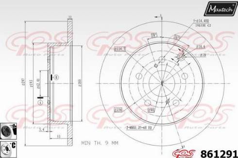 Maxtech 861291.6060 - Brake Disc autospares.lv