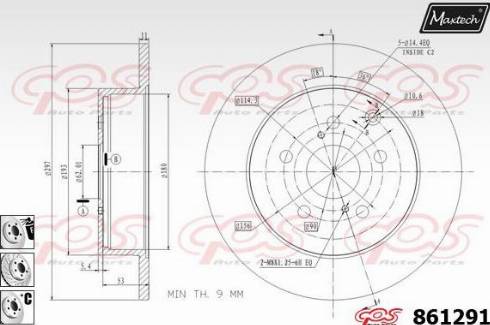 Maxtech 861291.6980 - Brake Disc autospares.lv