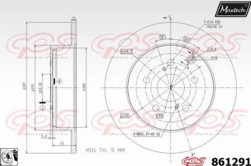 Maxtech 861291.0080 - Brake Disc autospares.lv